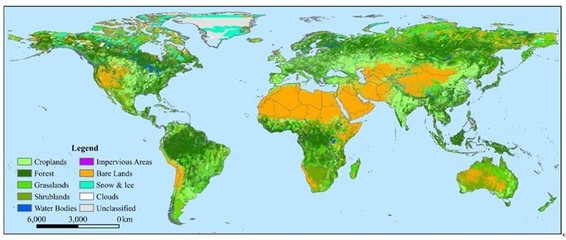 我校率先完成世界首套30米全球地表覆蓋遙感制圖及生物質(zhì)能資源數(shù)據(jù)庫信息系統(tǒng)平臺(tái)